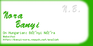 nora banyi business card